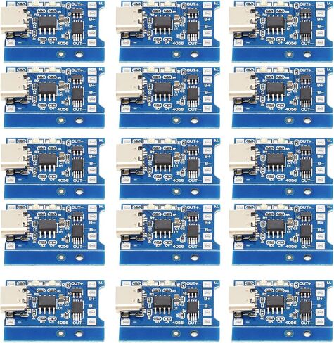 15 قطعة TP4056 5V 1A USB Type-C 18650 بطارية ليثيوم شحن ولوحة حماية مع الحماية in Saudi Arabia