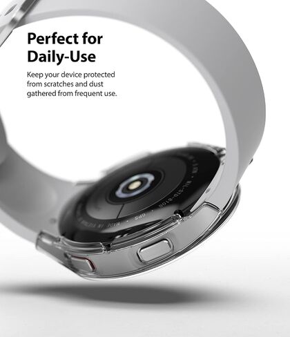حافظة Ringke رفيعة [عبوتين] متوافقة مع ساعة Samsung Galaxy Watch 4 مقاس 44 مم، إطار Watch4 [الإطار فقط] غطاء رفيع صلب من البولي كربونات - شفاف in Kuwait