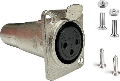 محول XLR، محول تركيب لوحة XLR ذو 3 دبابيس ومقبس XLR، قابس XLR للوحة توصيل XLR، لوحة حامل XLR أو تكوينات تركيب لوحة XLR مع أجهزة التثبيت المتضمنة (أنثى XLR إلى ذكر XLR) in Saudi Arabia