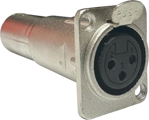 محول XLR، محول تركيب لوحة XLR ذو 3 دبابيس ومقبس XLR، قابس XLR للوحة توصيل XLR، لوحة حامل XLR أو تكوينات تركيب لوحة XLR مع أجهزة التثبيت المتضمنة (أنثى XLR إلى ذكر XLR) in Saudi Arabia
