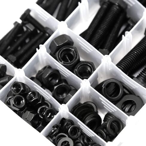 YEEZET 224PCS M6 M8 M10 Heavy Duty Bolts and Nuts Assortment Kit Includes 8 Most Common Sizes Alloy Steel Grade 8.8 in Saudi Arabia