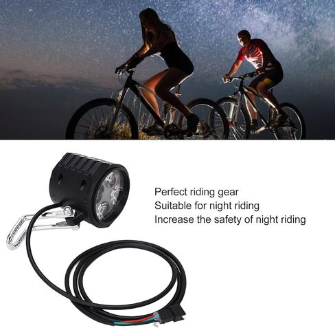 أضواء سكوتر كهربائي، مصباح أمامي سكوتر كهربائي، 10 بوصة عالمي 12 إلى 72 فولت 2 في 1 مصباح أمامي للدراجة سهل التركيب وإزالة المصباح الأمامي للدراجة لملحقات ركوب الدراجات in Kuwait