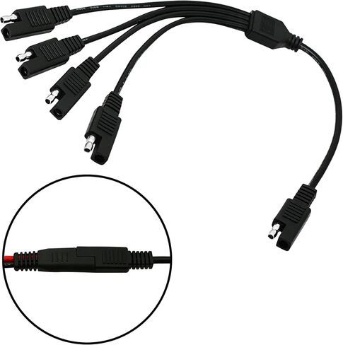 SinLoon SAE 5 Way Extension Cable Y Splitter 1 to 4 SAE Extension Cable for Motorcycle Automotive(1 to 4) in Saudi Arabia