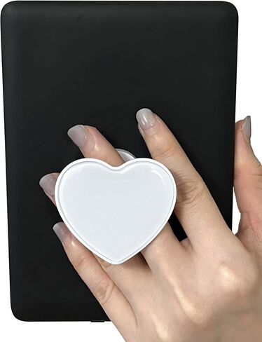 Cute Heart Expandable Collapsible Grip Stand Holder for Kindle eReaders iPhone and Smartphone(Black) in Saudi Arabia
