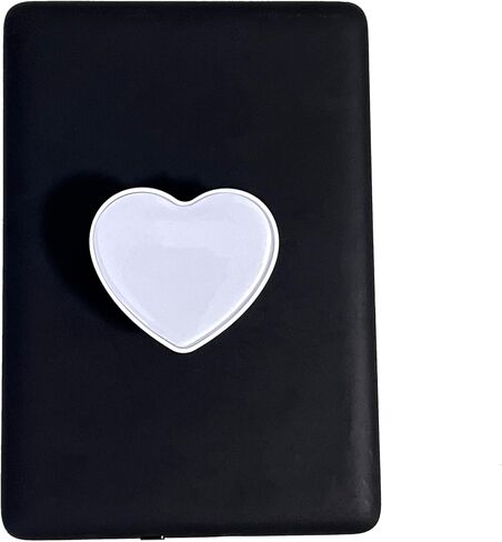 Cute Heart Expandable Collapsible Grip Stand Holder for Kindle eReaders iPhone and Smartphone(Black) in Saudi Arabia