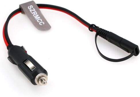 Cigarette Lighter SAE Battery Charger Cable 12V Cigarette Lighter Male Plug Adapter to 2 Pin SAE Connector Quick Release Charging Power Cord for Car Solar (2pcs 30cm) in Saudi Arabia