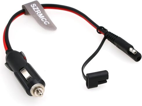 Cigarette Lighter SAE Battery Charger Cable 12V Cigarette Lighter Male Plug Adapter to 2 Pin SAE Connector Quick Release Charging Power Cord for Car Solar (2pcs 30cm) in Saudi Arabia