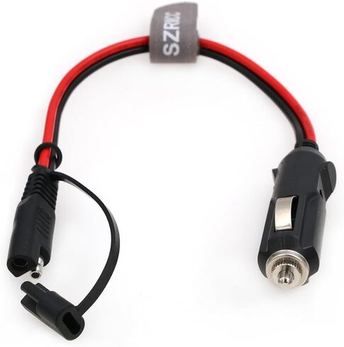 Cigarette Lighter SAE Battery Charger Cable 12V Cigarette Lighter Male Plug Adapter to 2 Pin SAE Connector Quick Release Charging Power Cord for Car Solar (2pcs 30cm) in Saudi Arabia