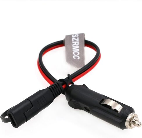 Cigarette Lighter SAE Battery Charger Cable 12V Cigarette Lighter Male Plug Adapter to 2 Pin SAE Connector Quick Release Charging Power Cord for Car Solar (2pcs 30cm) in Saudi Arabia