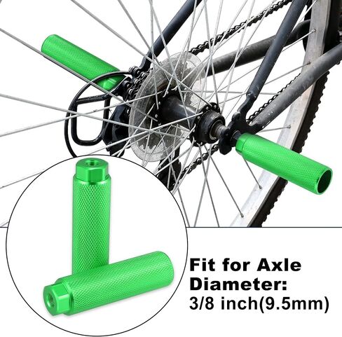 X AUTOHAUX Pair Aluminum Alloy Rear Foot Pegs Footrests Universal Blue for BMX MTB Bike Bicycle Fit 3/8 Inch Axles in Saudi Arabia