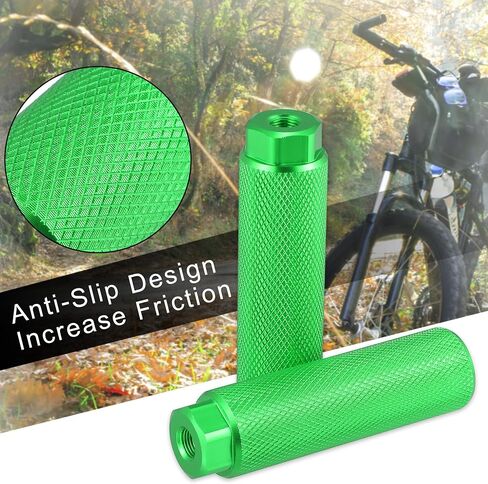 X AUTOHAUX Pair Aluminum Alloy Rear Foot Pegs Footrests Universal Blue for BMX MTB Bike Bicycle Fit 3/8 Inch Axles in Saudi Arabia