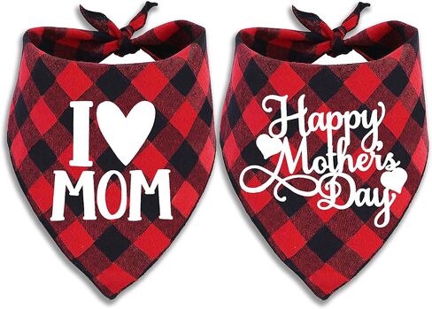 Mother's Day Dog Bandana, Happy Mother's day Cat Bandana for Large Medium Small Pets Puppies (Small) in Saudi Arabia