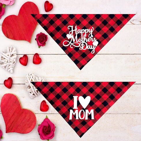 Mother's Day Dog Bandana, Happy Mother's day Cat Bandana for Large Medium Small Pets Puppies (Small) in Saudi Arabia
