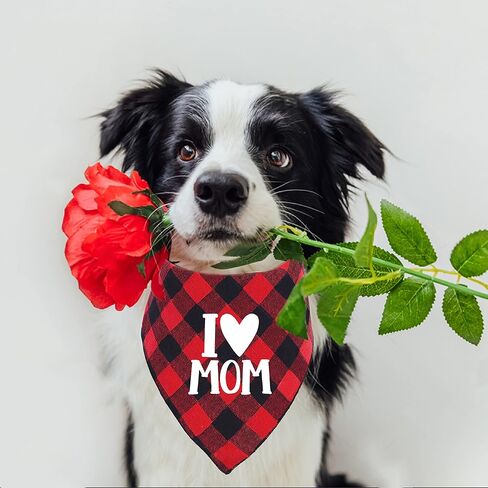 Mother's Day Dog Bandana, Happy Mother's day Cat Bandana for Large Medium Small Pets Puppies (Small) in Saudi Arabia