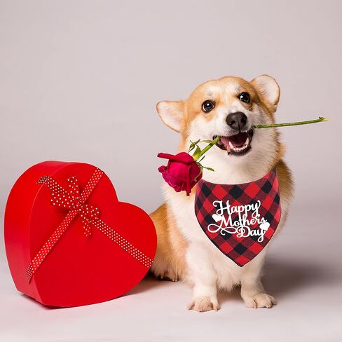 Mother's Day Dog Bandana, Happy Mother's day Cat Bandana for Large Medium Small Pets Puppies (Small) in Saudi Arabia