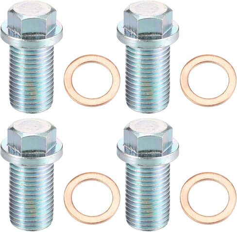 X AUTOHAUX 1 Set M14x1.5 Car Engine Oil Drain Plug with Washer A1119970330 for Mercedes-Benz C320 2001-2005 Steel Silver Tone in Saudi Arabia
