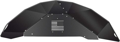 بطانات الحاجز الداخلي الخلفي مشاعل لـ 2007-2018 Jeep Wrangler JK 4WD & 2WD من الألومنيوم خفيف الوزن (نمط العلم الأمريكي أسود) in Kuwait