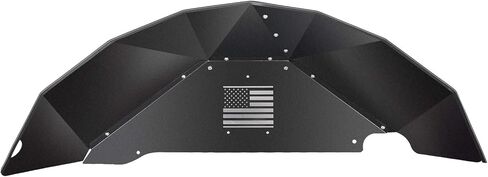 بطانات الحاجز الداخلي الخلفي مشاعل لـ 2007-2018 Jeep Wrangler JK 4WD & 2WD من الألومنيوم خفيف الوزن (نمط العلم الأمريكي أسود) in Kuwait