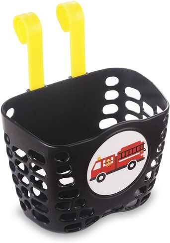 Kid's Bike Basket, Mini-Factory Cute Cartoon Pattern Bicycle Handlebar Basket for Boys Black - Dinosaur in Saudi Arabia
