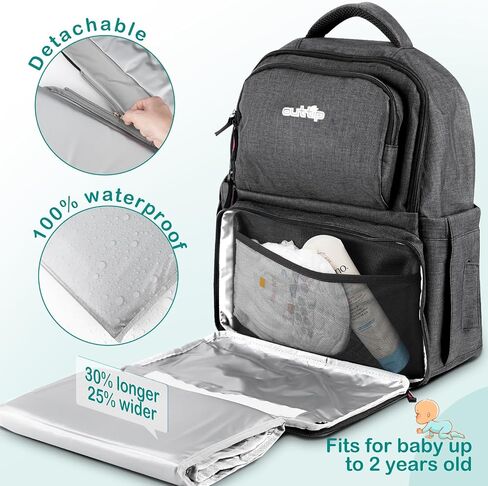 Baby Diaper Bag Backpack,With Detachable Portable Changing Pad, 15 Compartments, Multifunction Bag, Large Capacity Travel Bags for Newborn Boys&Girls in Saudi Arabia