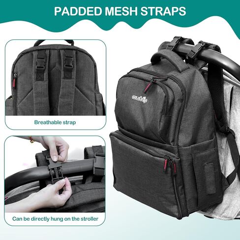 Baby Diaper Bag Backpack,With Detachable Portable Changing Pad, 15 Compartments, Multifunction Bag, Large Capacity Travel Bags for Newborn Boys&Girls in Saudi Arabia