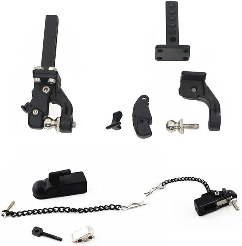 خطاف مقطورة معدني لسيارة RC، خطاف مقطورة زاحف، خطاف سحب، خطاف سحب لـ scx10 90046 traxxas trx4، قطع غيار وإكسسوارات سيارة RC... in Kuwait