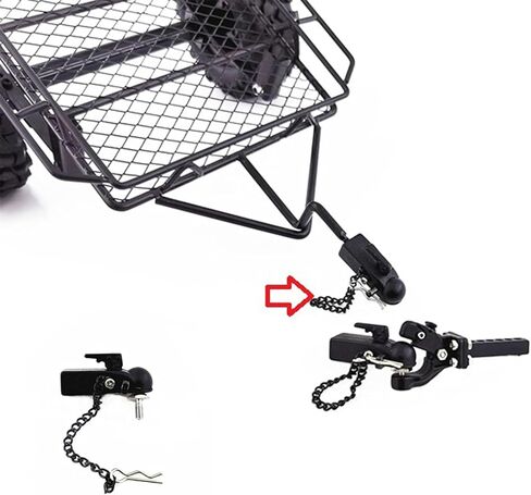خطاف مقطورة معدني لسيارة RC، خطاف مقطورة زاحف، خطاف سحب، خطاف سحب لـ scx10 90046 traxxas trx4، قطع غيار وإكسسوارات سيارة RC... in Kuwait