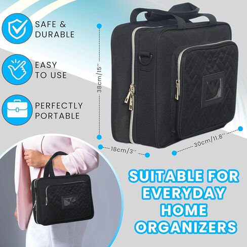Pill Bottle Organizer Bag with Shoulder Strap, Premium Large Padded Medicine Bag for Traveling, Medication Organizer Storage Bag for Pills, Travel Bag for Medications, Pill Bottle Organizer Storage in Saudi Arabia