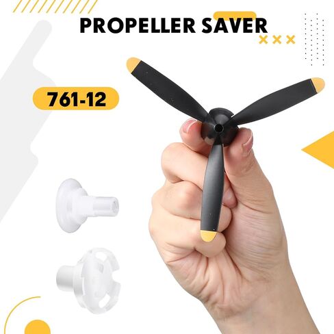 Poen 3 Sets 761-12 RC Plane Propeller 3 Blade Propeller Spare Airplane Propeller Remote Control Airplane Spitefire Radio Controlled Plane with Propeller Adapters in Saudi Arabia