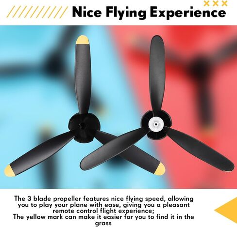 Poen 3 Sets 761-12 RC Plane Propeller 3 Blade Propeller Spare Airplane Propeller Remote Control Airplane Spitefire Radio Controlled Plane with Propeller Adapters in Saudi Arabia