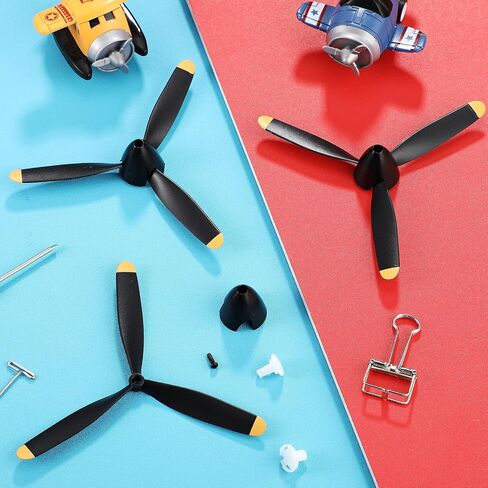 Poen 3 Sets 761-12 RC Plane Propeller 3 Blade Propeller Spare Airplane Propeller Remote Control Airplane Spitefire Radio Controlled Plane with Propeller Adapters in Saudi Arabia