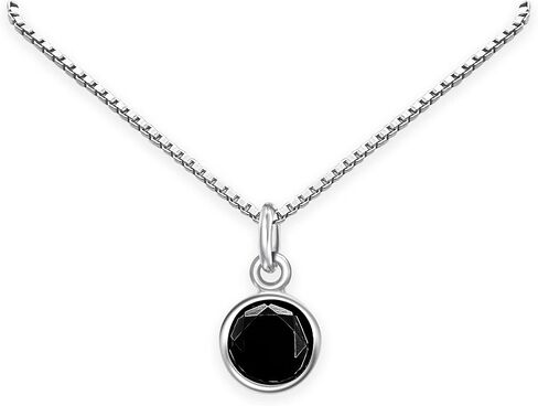 Tiny Black Onyx Disc Necklace, Sterling Silver Black Onyx Necklace, Layering Necklace (16 inches plus 2-inch extender) in Saudi Arabia