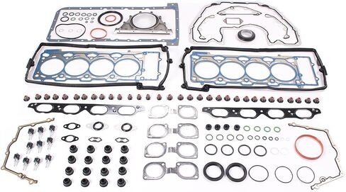 Full Engine Gasket Set with Oil Pan Gasket Set for BMW 2004-2006 545i E53 E60 X5 4.4i/2002-2005 745i 745Li E65 E66 E67/2004-2005 645Ci E63 E64/2005-2010 545i E61 11127966204 in Saudi Arabia