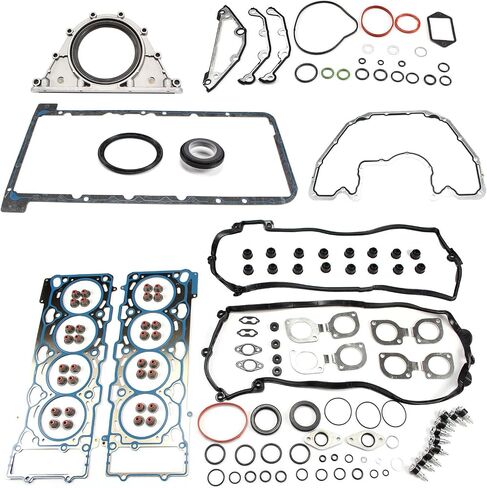 Full Engine Gasket Set with Oil Pan Gasket Set for BMW 2004-2006 545i E53 E60 X5 4.4i/2002-2005 745i 745Li E65 E66 E67/2004-2005 645Ci E63 E64/2005-2010 545i E61 11127966204 in Saudi Arabia