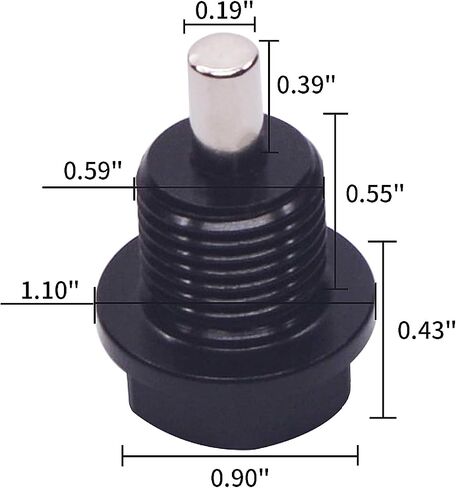 2Pcs M14 x1.5 Magnetic Oil Drain Plug Stainless Steel with 12 Copper Washer Replacement for Toyota, Lexus, Nissan, Infiniti(Purple) in Saudi Arabia
