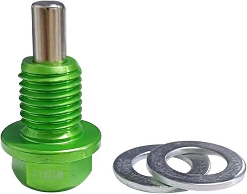 2 قطعة M16 x1.5 سدادة تصريف الزيت المغناطيسي من الفولاذ المقاوم للصدأ مع 12 غسالة نحاسية بديلة لتويوتا ولكزس ونيسان وإنفينيتي (أسود) in Kuwait