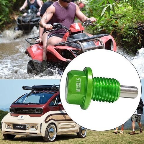 2 قطعة M16 x1.5 سدادة تصريف الزيت المغناطيسي من الفولاذ المقاوم للصدأ مع 12 غسالة نحاسية بديلة لتويوتا ولكزس ونيسان وإنفينيتي (أسود) in Kuwait