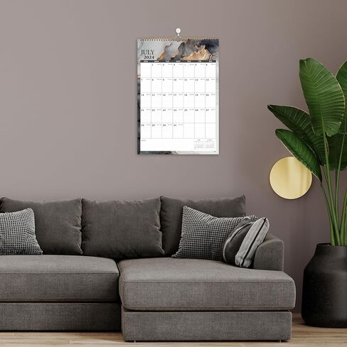 Calendar 2024-2025 - Wall Calendar 2024-2025, 12" x 17", July 2024 - December 2025, 2024-2025 Wall Calendar with Julian Dates - Black Waterink in Saudi Arabia