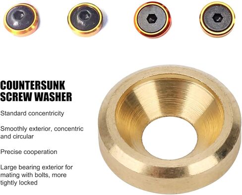 50 قطعة M3 ~ M6 باستخدام الحاسب الآلي النحاس النقي غاطسة المسمار غسالة طوقا رئيس مسطح الإمدادات الصناعية (M4) غسالات غاطسة سبائك الألومنيوم المسمار تثبيت أجزاء طوقا الاحتفاظ الدائري in Kuwait