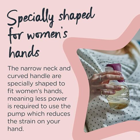 Tommee Tippee Made for Me Single Manual Breast Pump | Soft, Cushioned Silicone Cup | Reduced Hand Strain in Saudi Arabia