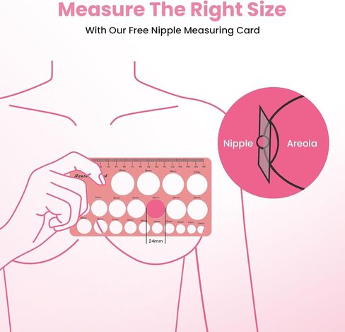 Flange Inserts 17mm(8PCS) & Nipple Ruler & Cleaning Brush, 3 in 1 Flange Sizing Kit, Silicone Flange Insert Kit for 24mm Most Pumps, Breast Pump Replacement Accessories in Saudi Arabia