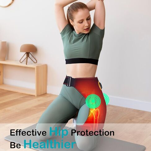 وسادة تسخين الورك - وسادة تسخين لتخفيف آلام الورك وعرق النسا - جهاز فعال لتخفيف آلام الورك، 3 درجات حرارة اهتزاز قابلة للتعديل in Kuwait