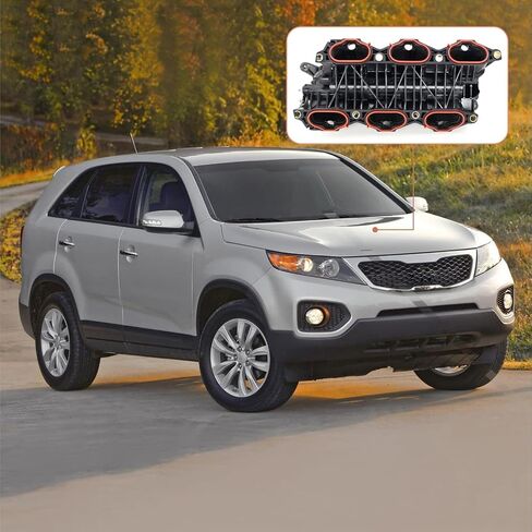 283103CAA0 Lqito Engine Intake Manifold with Gaskets Fits for 2011 2012 2013 Kia Sorento 2014 Kia Sedona 2010 2011 2012 Hyundai Santa Fe 3.5L V6# Replace# 615-472 28310-3CAA0 in Saudi Arabia
