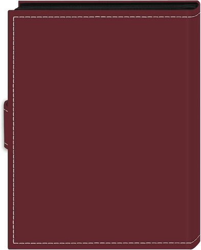 Pioneer Photo Albums EXP-46/BL 36-Pocket 4 by 6-Inch Embroidered "Love" Strap Sewn Leatherette Cover Photo Album, Mini, Burgundy in Saudi Arabia