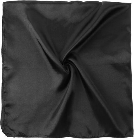 35" Large Black Satin Head Scarf for Women Fashion Square Silk Hair Scarf for Hair Wrapping Square Hair Bandanas Large Head Scarves for Sleeping Head Wraps in Saudi Arabia