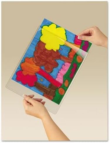 Display Pocket, Removable Interlocking Fasteners, Plastic, 8-1/2 x 11, Clear, Sold as 1 Each, 6PACK , Total 6 Each in Saudi Arabia