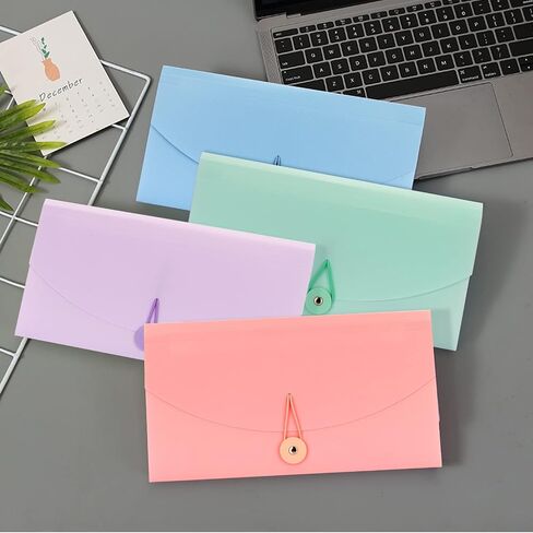 Oak-Pine 13 Pocket Receipt Folder/Expanding Coupon Currency Organizer with Label/Plastic Check Bill File Storage/Small Accordion Card Ticket Holder Wallet for Office Home (Claret) in Saudi Arabia