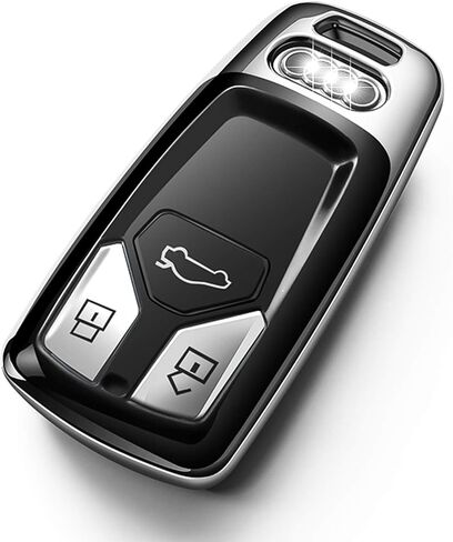 Tukellen for Audi Key Fob Cover, Special Soft TPU Key Case Cover Protector Compatible with Audi A4 Q7 Q5 TT A3 A6 SQ5 R8 S5 Smart Key (Blue) in Saudi Arabia