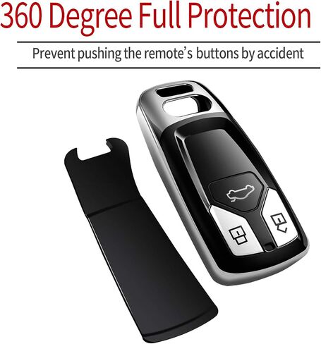 Tukellen for Audi Key Fob Cover, Special Soft TPU Key Case Cover Protector Compatible with Audi A4 Q7 Q5 TT A3 A6 SQ5 R8 S5 Smart Key (Blue) in Saudi Arabia
