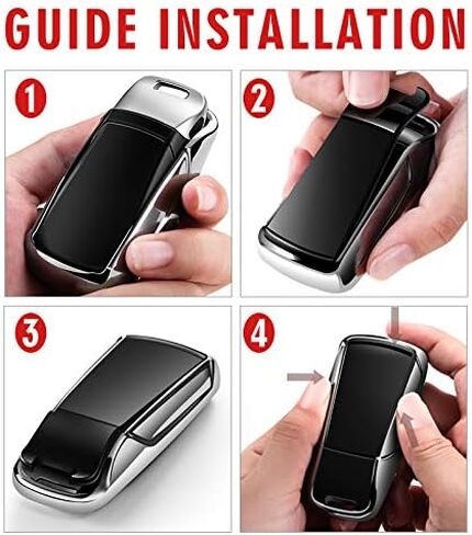 Tukellen for Audi Key Fob Cover, Special Soft TPU Key Case Cover Protector Compatible with Audi A4 Q7 Q5 TT A3 A6 SQ5 R8 S5 Smart Key (Blue) in Saudi Arabia